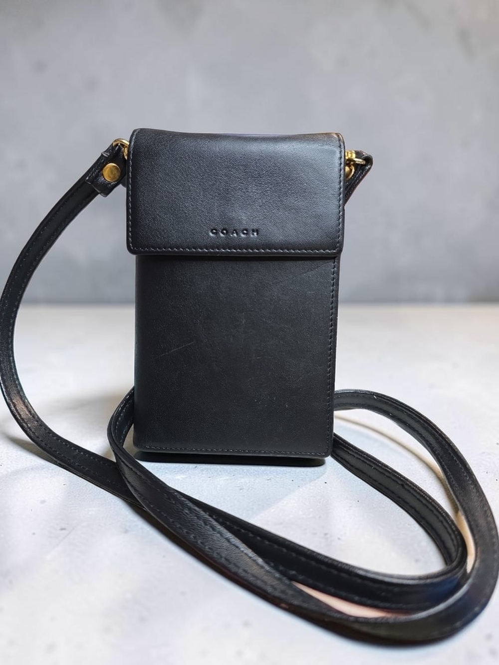 COACH VTG 1999 CONVERTIBLE BLK SWING CROSSBODY BAG PURSE TRIFOLD WALLET EUC